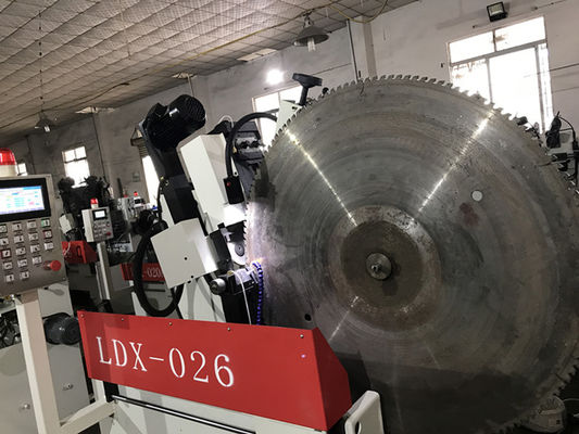 LDX-026A সার্ভো ফিড বড় TCT সেগ ব্লেড সামনের এবং পিছনের কোণ গ্রিলিং মেশিন