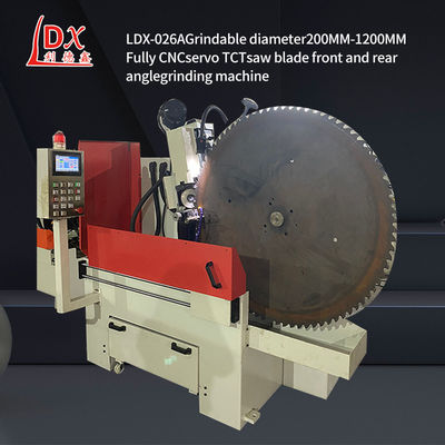 LDX-026A সার্ভো খাওয়ানো পূর্ণ সিএনসি বৃত্তাকার দেখেছি ব্লেড সামনের এবং পিছনের কোণ ধারালো মেশিন