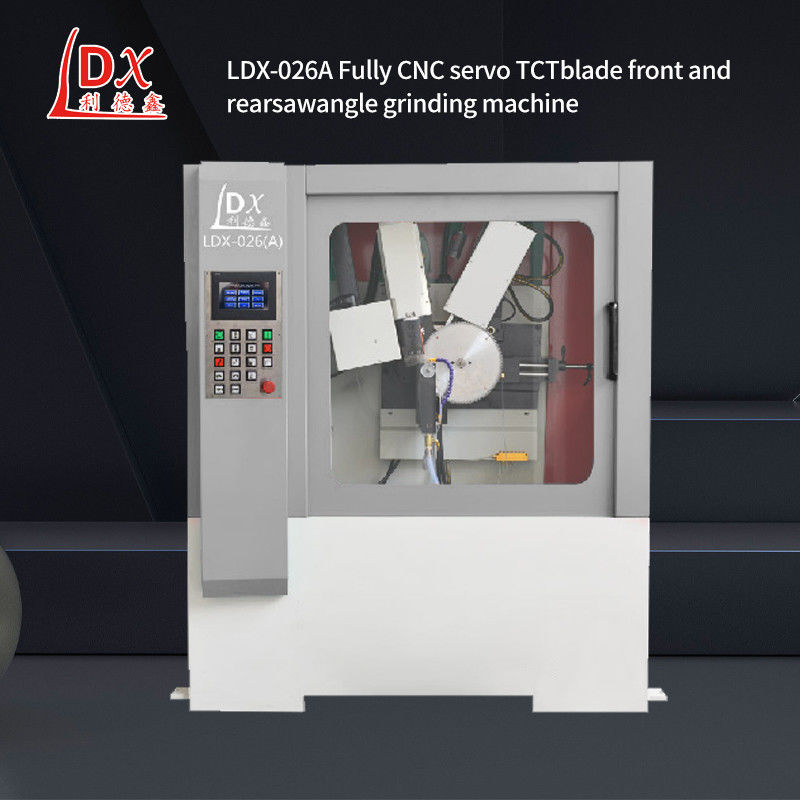 LDX-026A সম্পূর্ণরূপে বন্ধ CNC বৃত্তাকার দেখেছি ব্লেড সামনের এবং পিছনের কোণ গ্রিলিং মেশিন